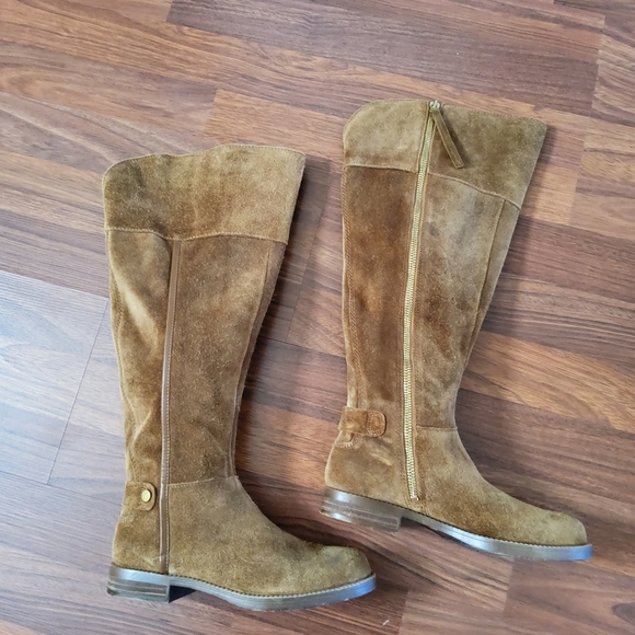 Franco Sarto Girls Suede Leather Riding Boots Size 4.5 New - Picture 2 of 9